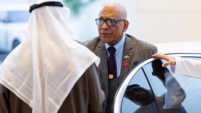 Mr Lalabalavu is received by Sheikh Mohamed at Al Shati Palace