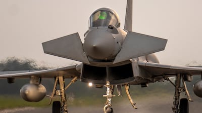 RAF Typhoon jets (pictured) could be used to fire the Rampage missiles. Getty