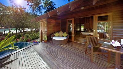 A plunge pool villa at Bunga Raya Island Resort & Spa. Courtesy Bunga Raya Island Resort & Spa