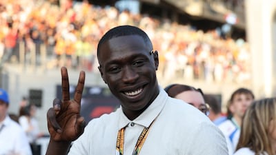 Social media creator Khaby Lame in the paddock at Yas Marina Circuit