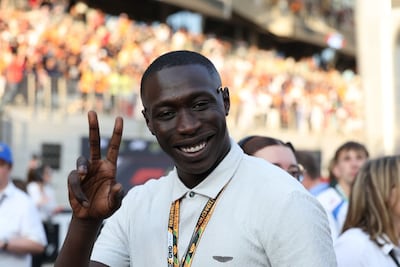 Social media creator Khaby Lame in the paddock at Yas Marina Circuit. Chris Whiteoak / The National