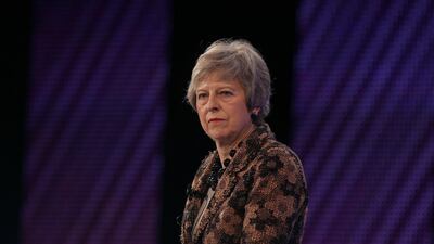 Britain's Prime Minister Theresa May addresses delegates at the annual Confederation of British Industry (CBI) conference in central London, on November 19, 2018. British Prime Minister Theresa May on Monday defended her draft Brexit deal to business leaders ahead of "intense negotiations" with Brussels in the coming week. May told the Confederation of British Industry, the UK's main business lobby group, that she is confident of striking a deal at the European Council in the run-up to Sunday's summit to sign Britain's divorce papers. / AFP / Daniel LEAL-OLIVAS