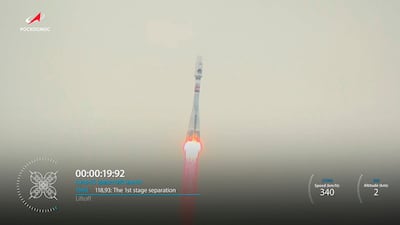 The rocket carrying Luna-25 took off from the Vostochny Cosmodrome, Russia, on Friday. AP