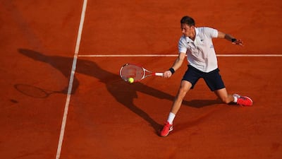 Nicolas Mahut of France in action against Dominic Thiem of Austria during day one of the ATP Monte Carlo Rolex Masters Tennis at Monte-Carlo Sporting Club on April 13, 2014 in Monte-Carlo, Monaco. Julian Finney/Getty Images