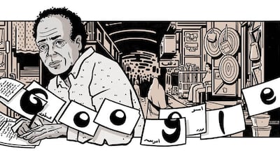 Today’s Doodle, illustrated by Dubai artist Nora Zeid, celebrates Sudanese–Libyan poet, playwright and diplomat Muhammad al-Fayturi. Photo: Google