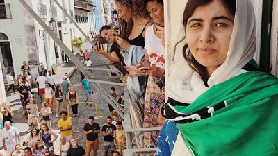 Nobel prize winner Malala Yousafzai, who is new to Instagram, visited Dubai's La Perle stage show over the weekend. Instagram / Malala