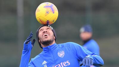 Pierre-Emerick Aubameyang is hoping to be fit to face Brighton. Getty