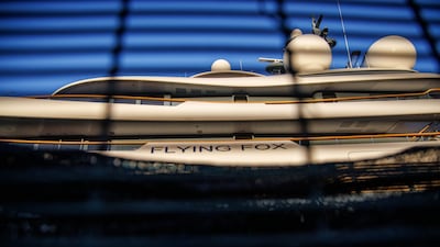 The Flying Fox superyacht is seen docked at Don Diego Port in Santo Domingo, Dominican Republic, which is linked to Russian oligarch Dmitry Kamenshchik. Getty Images