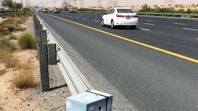 Dubai Police creates a new device that can detect motorists driving on the hard shoulder. Wam