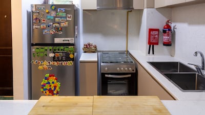 The kitchen. The family, which includes three children, moved to Dubai in 2022, having lived in Abu Dhabi for six years