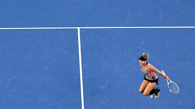 Bethanie Mattek-Sands, bottom, of the US and Lucie Safarova of the Czech Republic celebrate after defeating Andrea Hlavackova of the Czech Republic and Peng Shuai of China in the women’s doubles final at the Australian Open tennis championships in Melbourne, Australia on January 27, 2017. Andy Brownbill / Associated Press