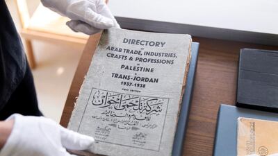 He also collected a business directory from 1937. Reem Mohammed / The National