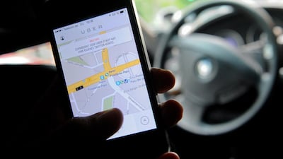 The popular car pick-up service Uber application used in Berlin. A German court has put an injunction on the popular car pick-up service Uber across Germany because it lacked the necessary legal permits, it was announced on September 2, 2014. BRITTA PEDERSEN / AFP