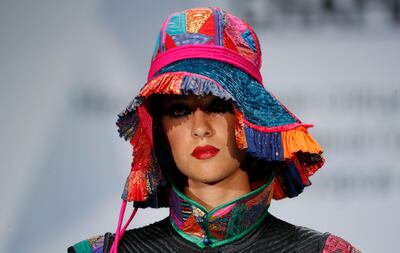 A model presents a creation by Russian fashion club Millinery during Chapeau 2017, the largest international specialized exhibition of headwear and accessories, in Moscow, Russia, 17 August 2017. The event runs from 17 to 20 August. EPA