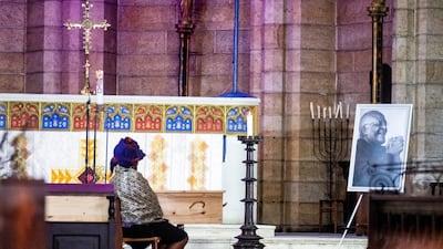 Mpho Tutu van Furth sits on her own. Reuters