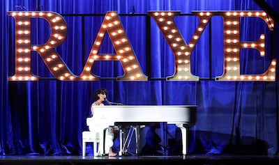 Raye performed at the Brit Awards at the O2 Arena in London. Reuters