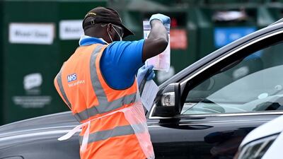 A Covid-19 testing site in London. Prime Minister Boris Johnson said tough action was needed to avoid a second wave of infections. EPA
