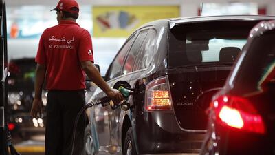 The price of Super 98 and diesel will now be Dh2 a litre in February. Ali Haider / EPA