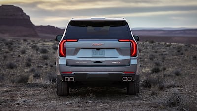 The new tail light design on the Yukon