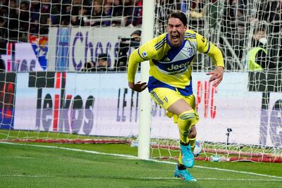 Dusan Vlahovic scored the winner for Juventus in the 2-1 win at Cagliari. AP