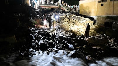 The storm that caused heavy rain and flooding in northern Pakistan killed at least 20 people on Monday, local officials said. AFP