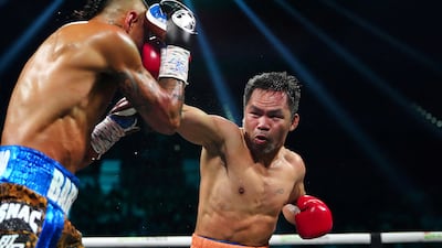 Manny Pacquiao came out of retirement to face Mario Barrios last July. Reuters