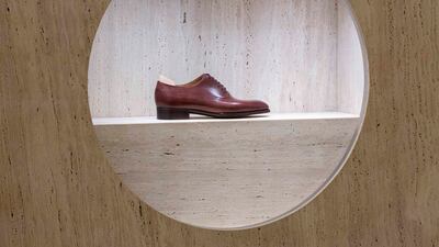 The Lawrence shoe on display at the John Lobb store at Mall of the Emirates. Photo: John Lobb