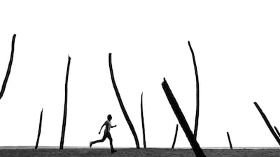 Much of Bhalotia's work is defined by sharp contrasts in light and shadow, as seen in this image titled 'Headless Trees'