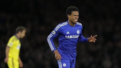 Chelsea’s Loic Remy reacts as he pulls up injured after scoring the opening goal of his side's 6-0 win over Maribor on Tuesday in the Champions League at Stamford Bridge in London. Ian Kington / AFP / October 21, 2014
