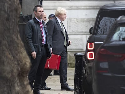 Prime Minister Boris Johnson on Downing Street in London last week. The Liberal Democrats overturned a massive Tory majority to win the North Shropshire by-election. PA Wire