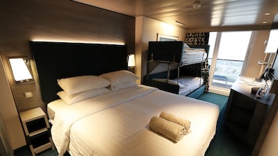 A deluxe balcony cabin on the MSC Virtuosa
