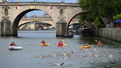 The Seine in Paris will reopen to swimmers, as well as host Olympic events. AFP