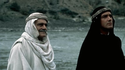 Omar Sharif, left, and Antonio Banderas in The 13th Warrior. Courtesy Buena Vista Pictures