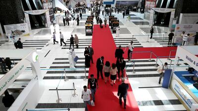 An overview of Adipec 2014 at the Abu Dhabi National Exhibition Centre. Christopher Pike / The National