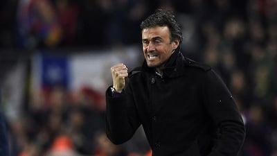 Luis Enrique's Barcelona host Athletic Bilbao on Sunday aiming to reclaim top spot in La Liga. Lluis Gene / AFP
