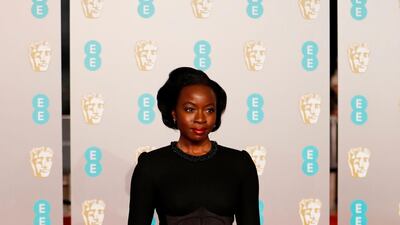 Danai Gurira in Thom Browne at the 2019 Bafta Awards ceremony at the Royal Albert Hall in London, on February 10, 2019. AFP