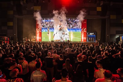 Large screens, or shashat in Arabic, are part of the match-day draw at McGettigan's fan zones at Reem Mall in Abu Dhabi and Bla Bla in Dubai. Photo: McGettigan's