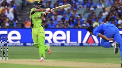 Pakistan opener Ahmed Shehzad did not score from 49 balls and then got out to a reckless shot to India’s Umesh Yadav. James Elsby / AP Photo