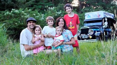 Herman and Candelaria Zapp and their family in Japan with their 1928 Graham-Paige. Courtesy of Herman Zapp