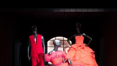 The sleeveless suit, left, was worn by Nick Jonas in the Jonas Brothers' 'Sucker' video this year. Courtesy SCAD