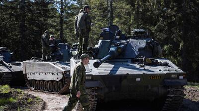 Sweden has promised to upgrade its armed forces as a prospective Nato member. AFP