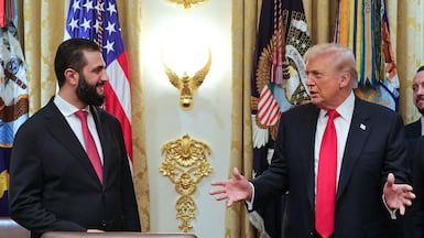 Syria's President Ahmed Al Shara, left, met US President Donald Trump at the White House in Washington in November. AFP