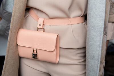 A bumbag designed by model Mar Flores for Santiago Del Palacio. Getty Images