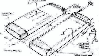 A closer look at General Magic’s early vision for a portable communications device. Courtesy Spellbound Productions II