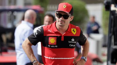 Ferrari's Charles Leclerc arrives ahead of Friday's first practice. Reuters