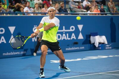 Rafael Nadal returns to Abu Dhabi for the Mubadala World Tennis Championship. Mona Al Marzooqi / The National
