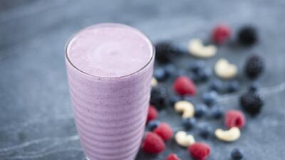 A fruit smoothie with low-fat dairy is a good choice after resistance training. Courtesy Daintree
