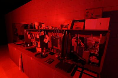 A recreation of Ramesh Shula's darkroom. Chris Whiteoak / The National
