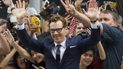 Actor Benedict Cumberbatch poses at the The Imitation Game gala at the Toronto International Film Festival (TIFF) in Toronto on September 9, 2014. Mark Blinch / Reuters