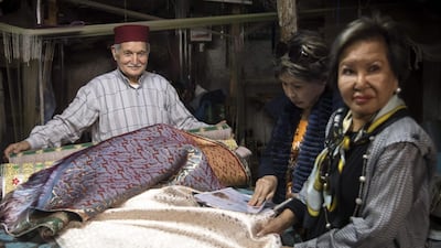 Ouazzani's rare fabrics cost up to 5,000 Moroccan dirhams per metre. AFP